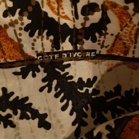 Idy Xotica African Designer Midi Dress Puff Sleeve Limited Edition Woodin Fabric - Picture 14 of 14